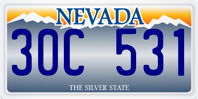 NV license plate 30C531