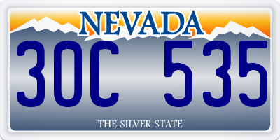 NV license plate 30C535