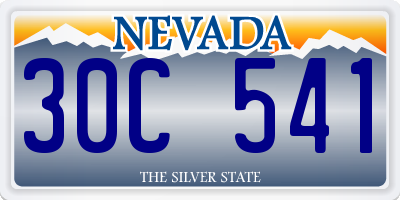 NV license plate 30C541