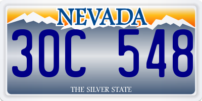 NV license plate 30C548