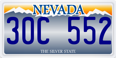NV license plate 30C552