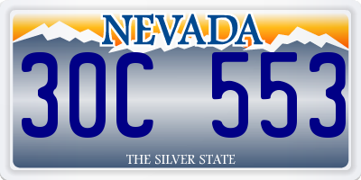 NV license plate 30C553