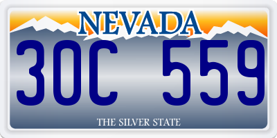 NV license plate 30C559