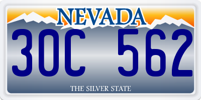 NV license plate 30C562