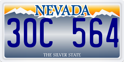 NV license plate 30C564