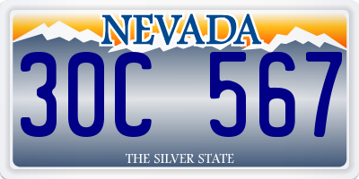 NV license plate 30C567