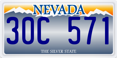 NV license plate 30C571