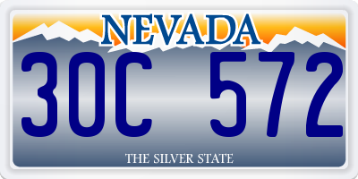 NV license plate 30C572