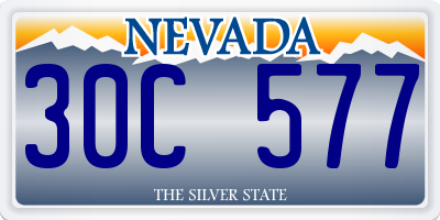 NV license plate 30C577