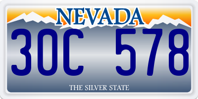 NV license plate 30C578