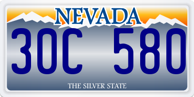 NV license plate 30C580