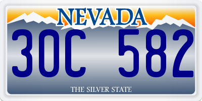NV license plate 30C582