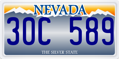 NV license plate 30C589