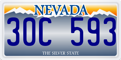 NV license plate 30C593