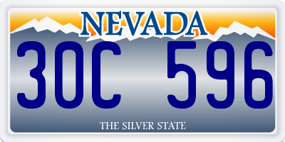 NV license plate 30C596