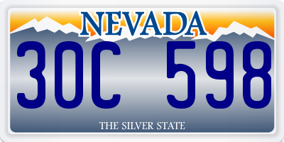 NV license plate 30C598