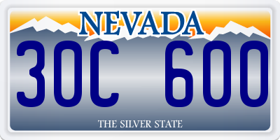 NV license plate 30C600