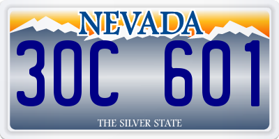 NV license plate 30C601