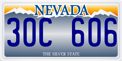 NV license plate 30C606