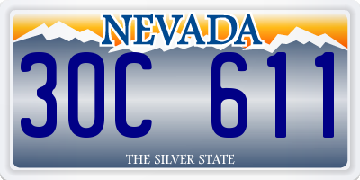 NV license plate 30C611