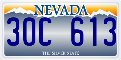 NV license plate 30C613