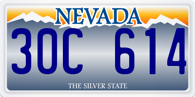 NV license plate 30C614