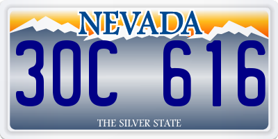 NV license plate 30C616