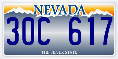 NV license plate 30C617