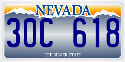 NV license plate 30C618