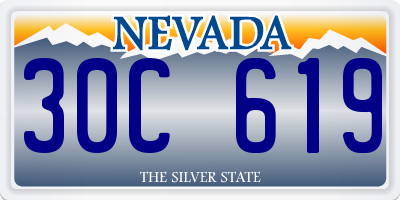 NV license plate 30C619