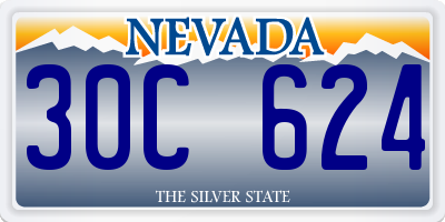 NV license plate 30C624