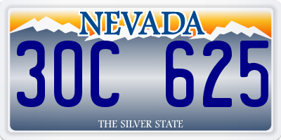NV license plate 30C625