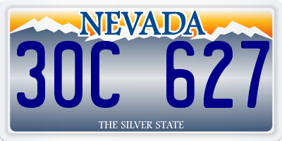 NV license plate 30C627