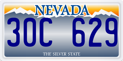 NV license plate 30C629