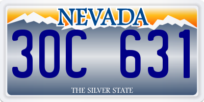 NV license plate 30C631