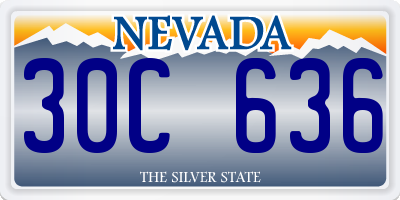 NV license plate 30C636
