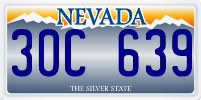 NV license plate 30C639