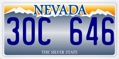 NV license plate 30C646