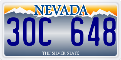 NV license plate 30C648