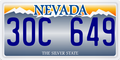 NV license plate 30C649