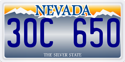 NV license plate 30C650