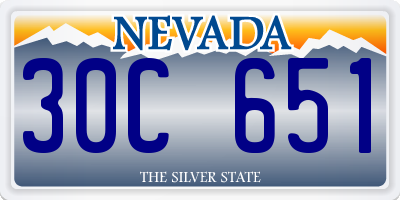 NV license plate 30C651