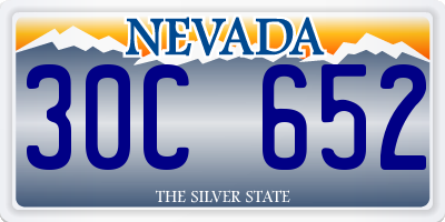 NV license plate 30C652