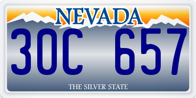 NV license plate 30C657