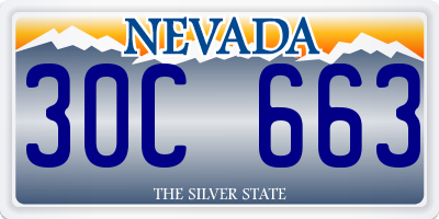 NV license plate 30C663