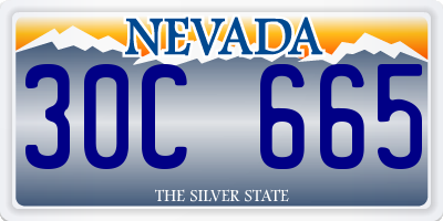 NV license plate 30C665