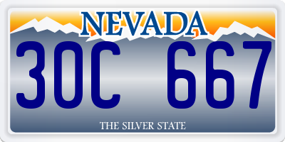 NV license plate 30C667