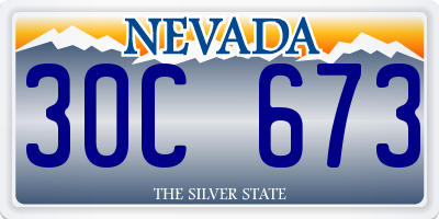 NV license plate 30C673