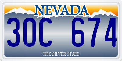 NV license plate 30C674