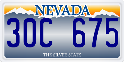 NV license plate 30C675